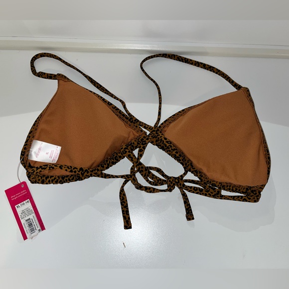 Xhilaration Triangle Leopard Bikini Top NWT - Picture 2 of 3